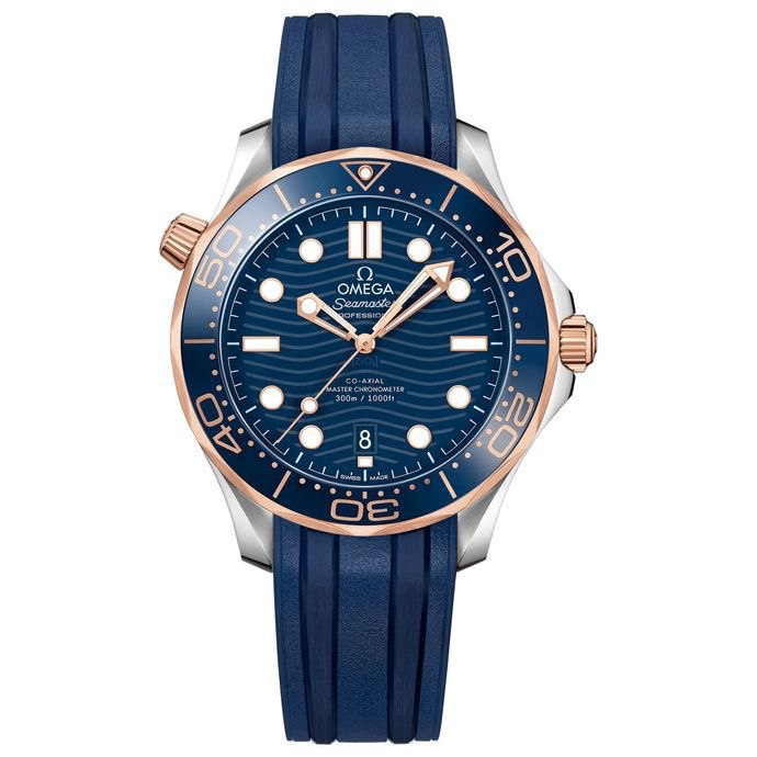 Omega Seamaster Diver 300M Automatic Men’s Watch – 42mm Black Ceramic Bezel with Japanese Automatic Movement Omega Seamaster Diver 300M Automatic Men's Watch featuring a black dial, black ceramic bezel, sapphire crystal glass, date display, Japanese automatic movement, silicone strap, and transparent exhibition case back.
