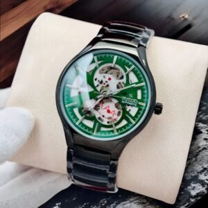Rado Automatic men's watch featuring a self-winding mechanical movement, premium stainless steel construction, elegant dial design, and luxury-inspired styling.