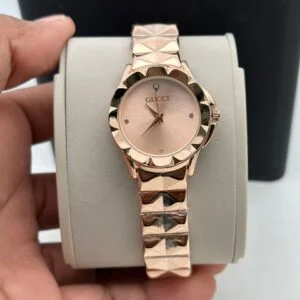 Gucci women's watch featuring an elegant luxury-inspired design, stylish dial, reliable quartz movement, and sophisticated feminine styling suitable for everyday and occasion wear.